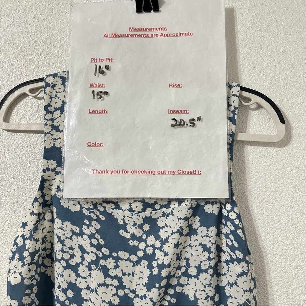 Princess Polly New Heights Mini Floral Light Blue Jumpsuit Size 4 - Picture 6 of 6